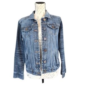 Eddie Bauer Blue Jean Button Denim Trucker Jacket M